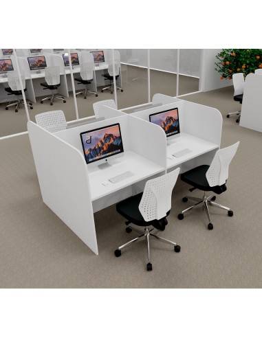 Bureau de call center version double 4 personnes