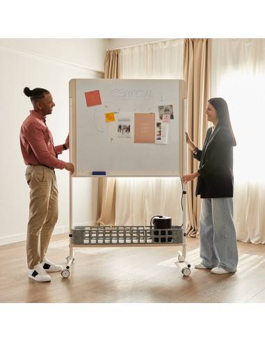 Panneau de conférence sur roulettes avec tableau blanc Esmou