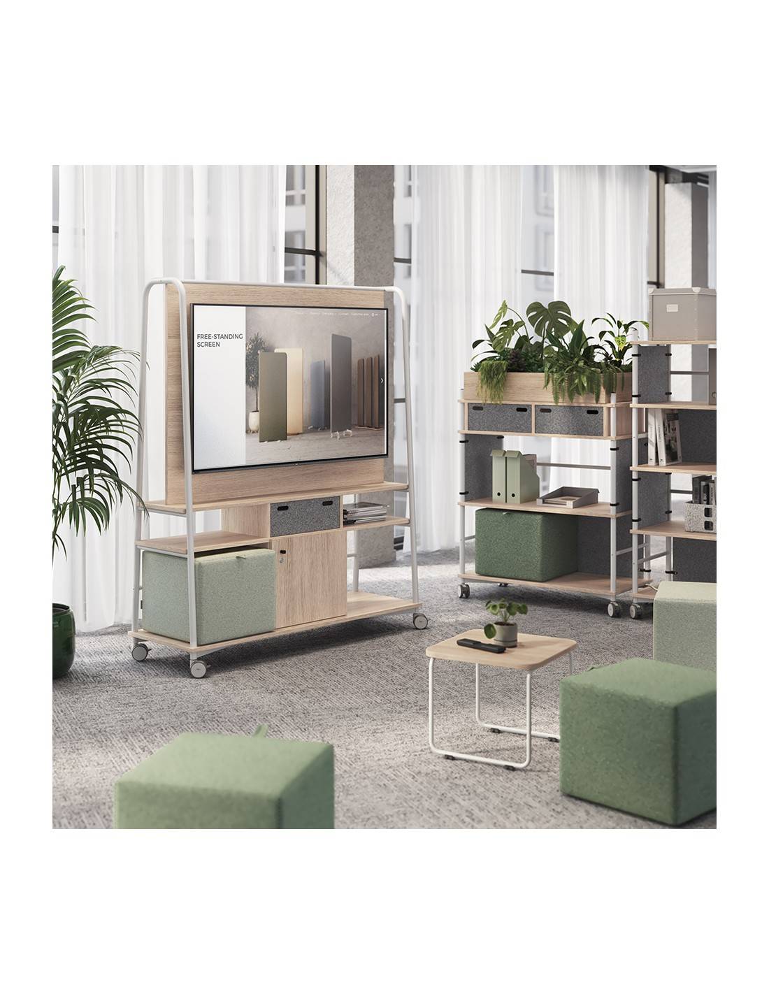 Chariot multimédia sécurisé avec armoire Esmou