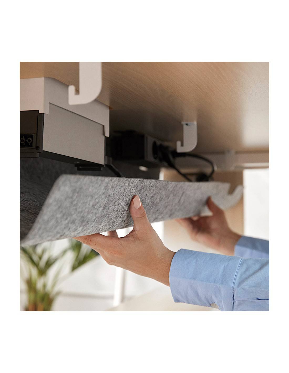 Goulotte guide câbles en PET pour table haute Esmou