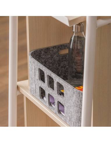 Panier en PET forme rectangulaire pour pupitre de conférence Esmou