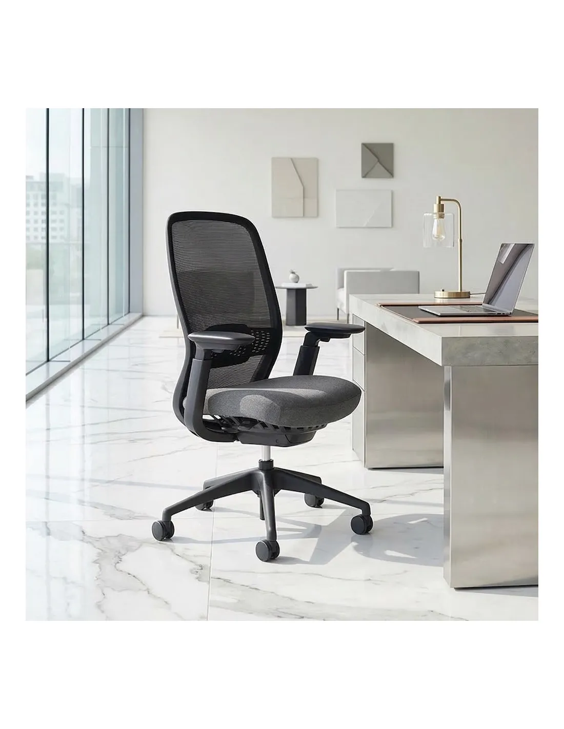 FAUTEUIL ERGONOMIQUE SYNCHRONE AVEC ACCOUDOIRS IRIS