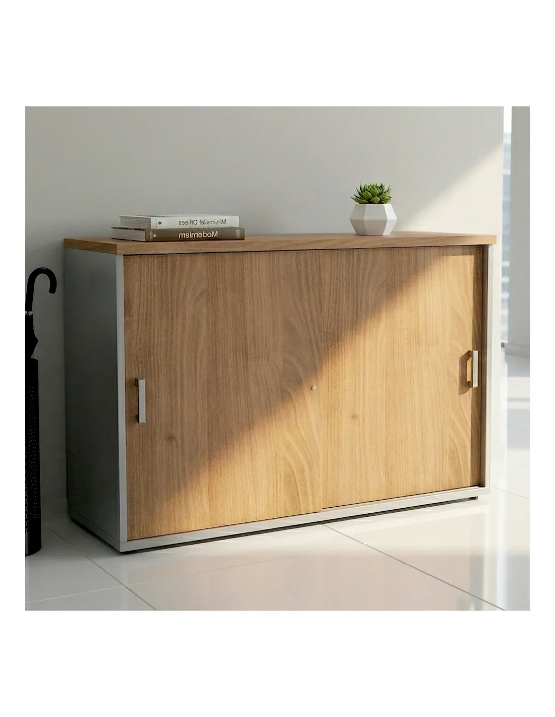Armoire basse à portes coulissantes Mobel Linea