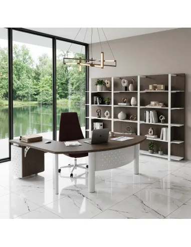 Bureau d'angle X time Next avec retour et caisson – Quadrifoglio