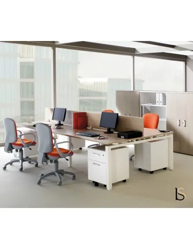 Ensemble de 4 bureaux Bench ECO – Mobel Linea
