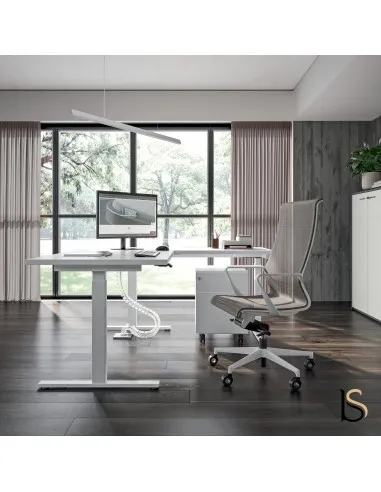 Bureau d’angle électrique réglable en hauteur – Quadrifoglio