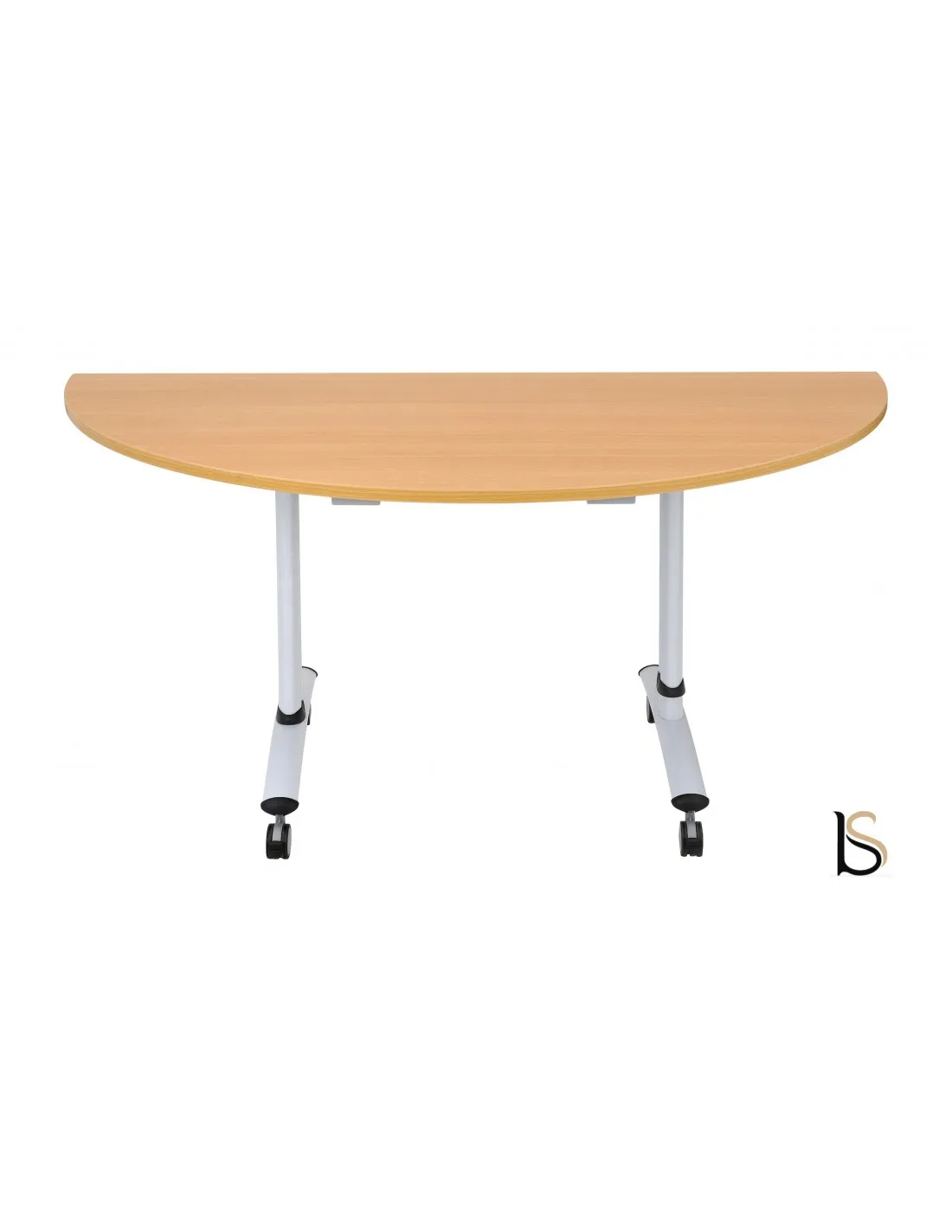 Table de réunion demi-lune  sur roulettes