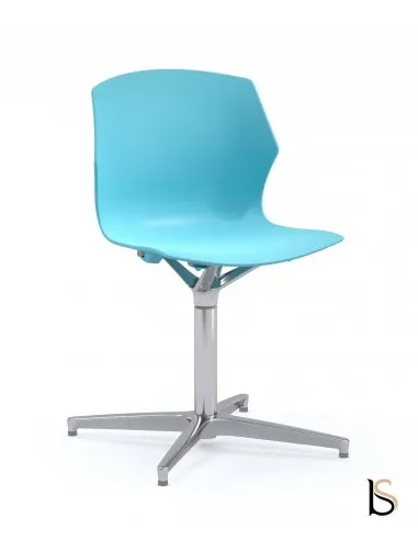 Siège giratoire Frill avec piétement chrome