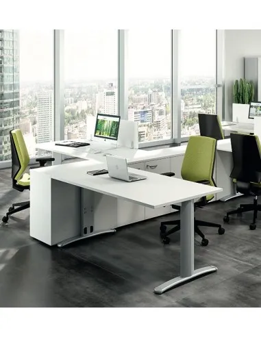 Bureau rectangulaire pieds I Practika P5 – Quadrifoglio